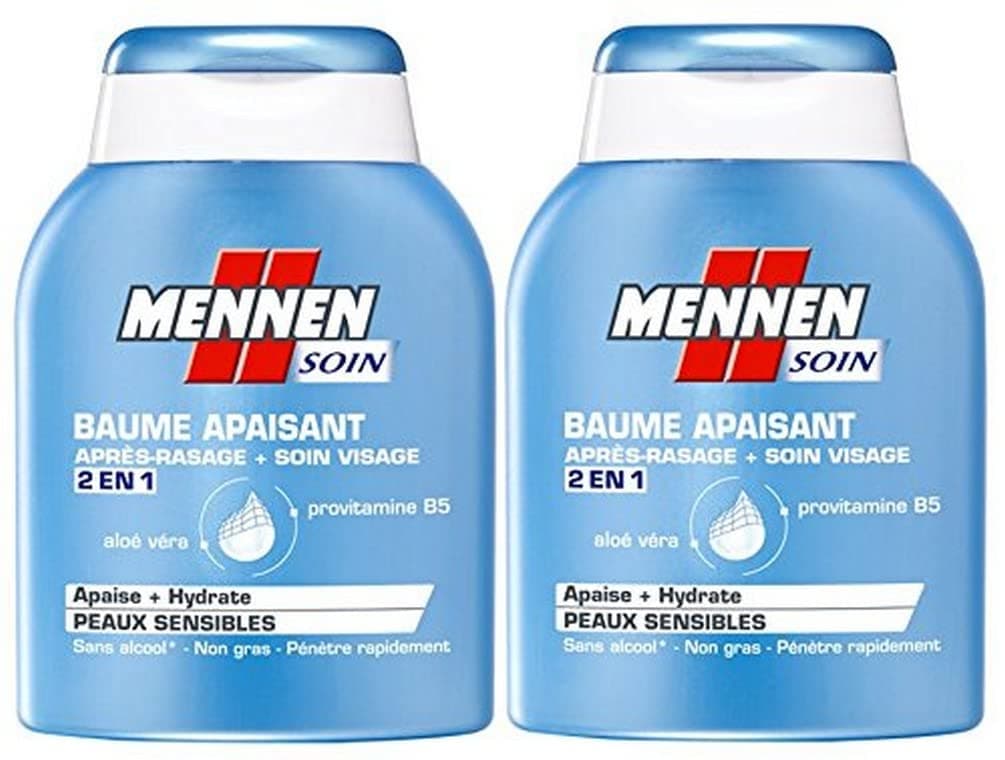 Mennensoothing balm 2 in 1 man + after shave face care for sensitive skin - 100ml - set of 2