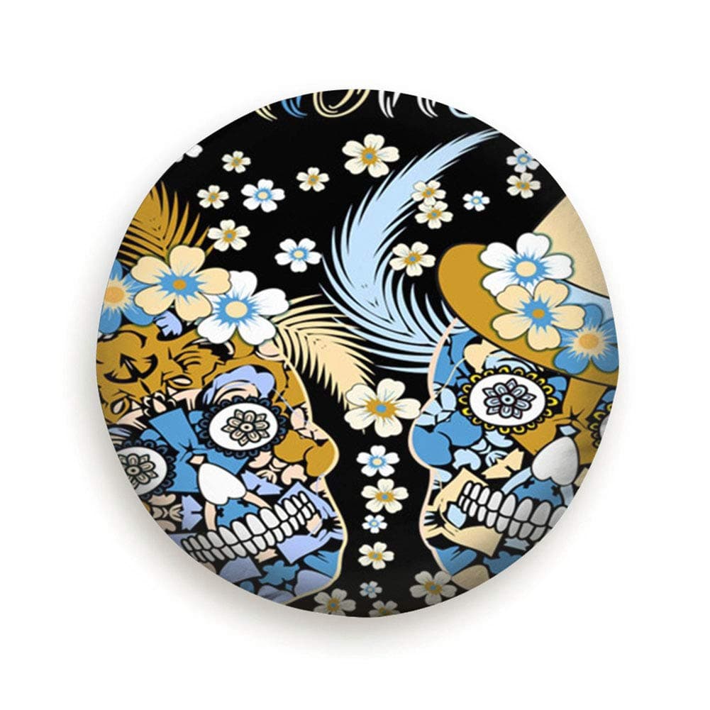 Portrait Elephant Bowler Hat Monocle Yellow Animals Fashion Universal Spare Tire Cover Black 17inch