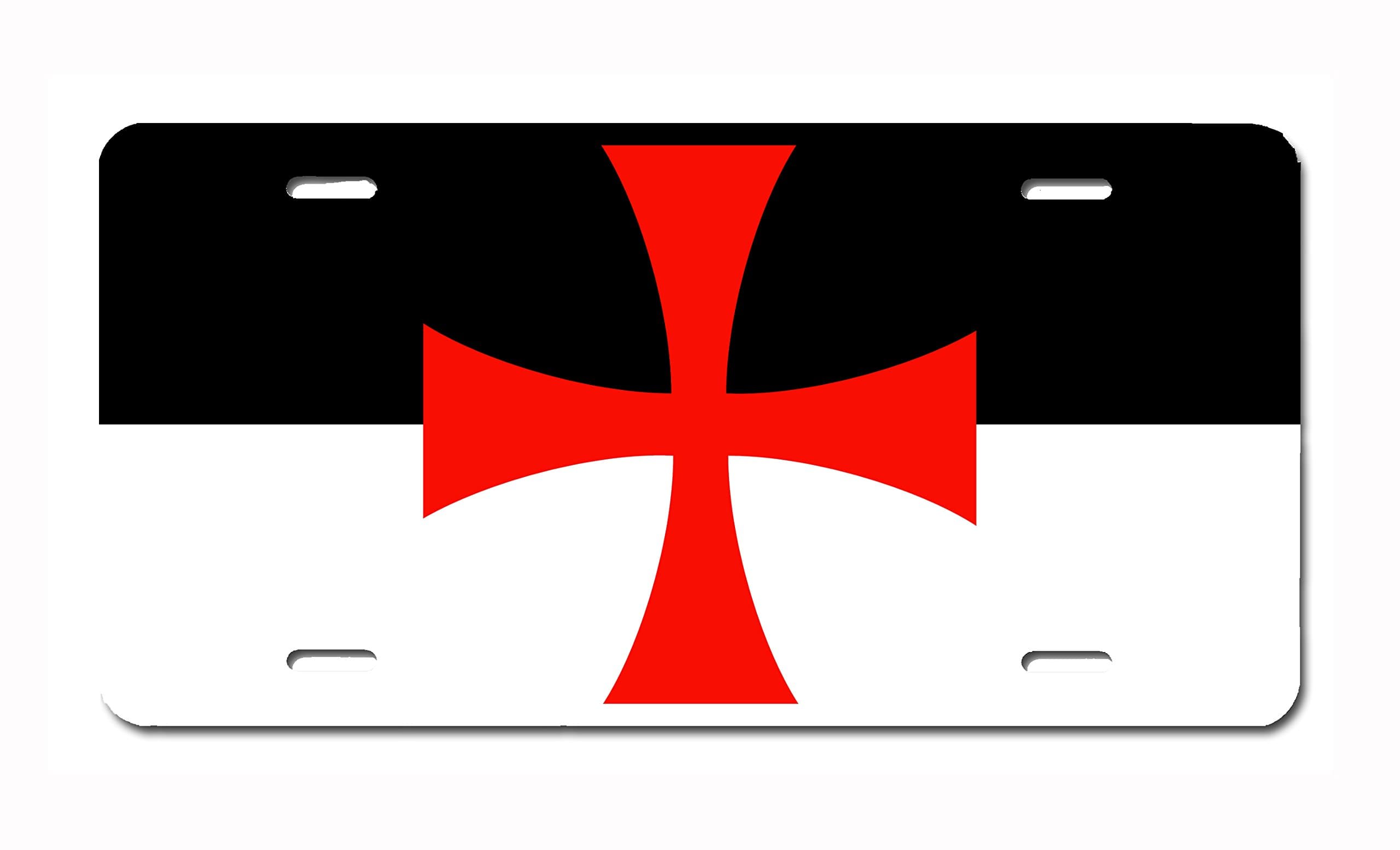 Knights Templar Battle Flag License Plate by Carpe Diem Designs, Made in The U.S.A.