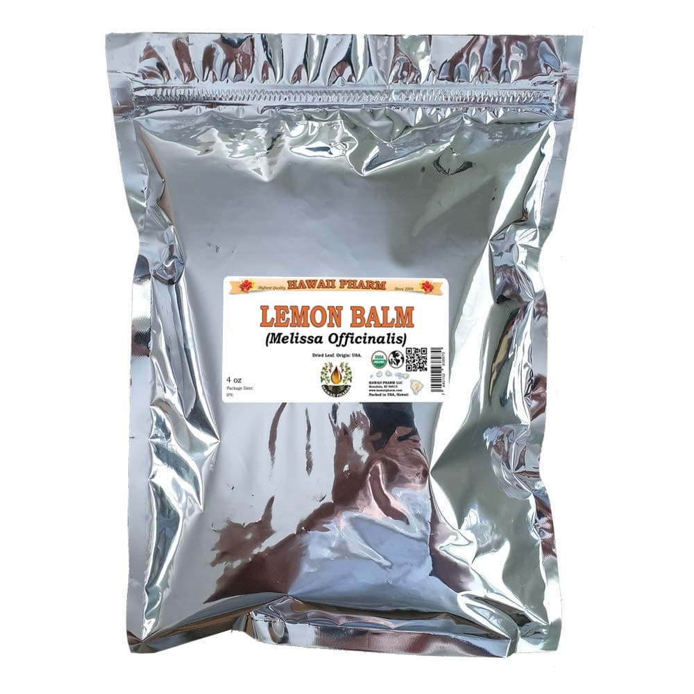 Hawaii Pharm LLC Certified Organic Lemon Balm (Melissa Officinalis) Dried Leaf 4 oz