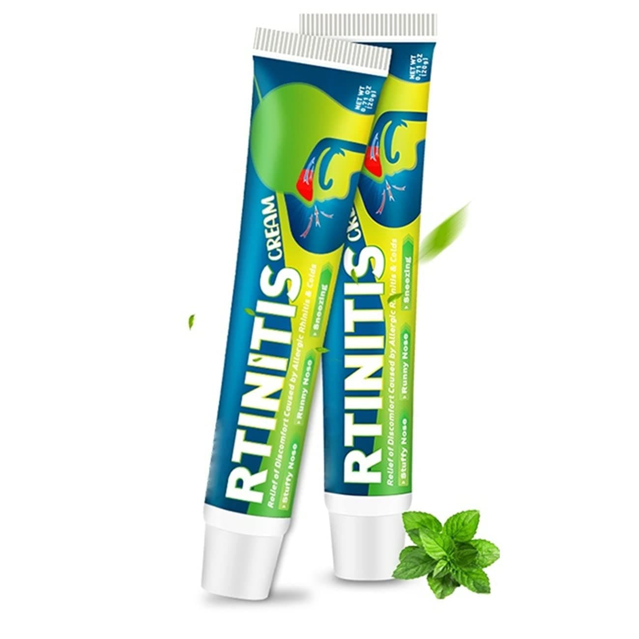 2PCS Rhinitis Care Cream, 0.7oz Allergy Relief Safe Ingredients Rhinitis Cream, Low Anaphylaxis Lubricating Nasal Gel for Home Office Travelling