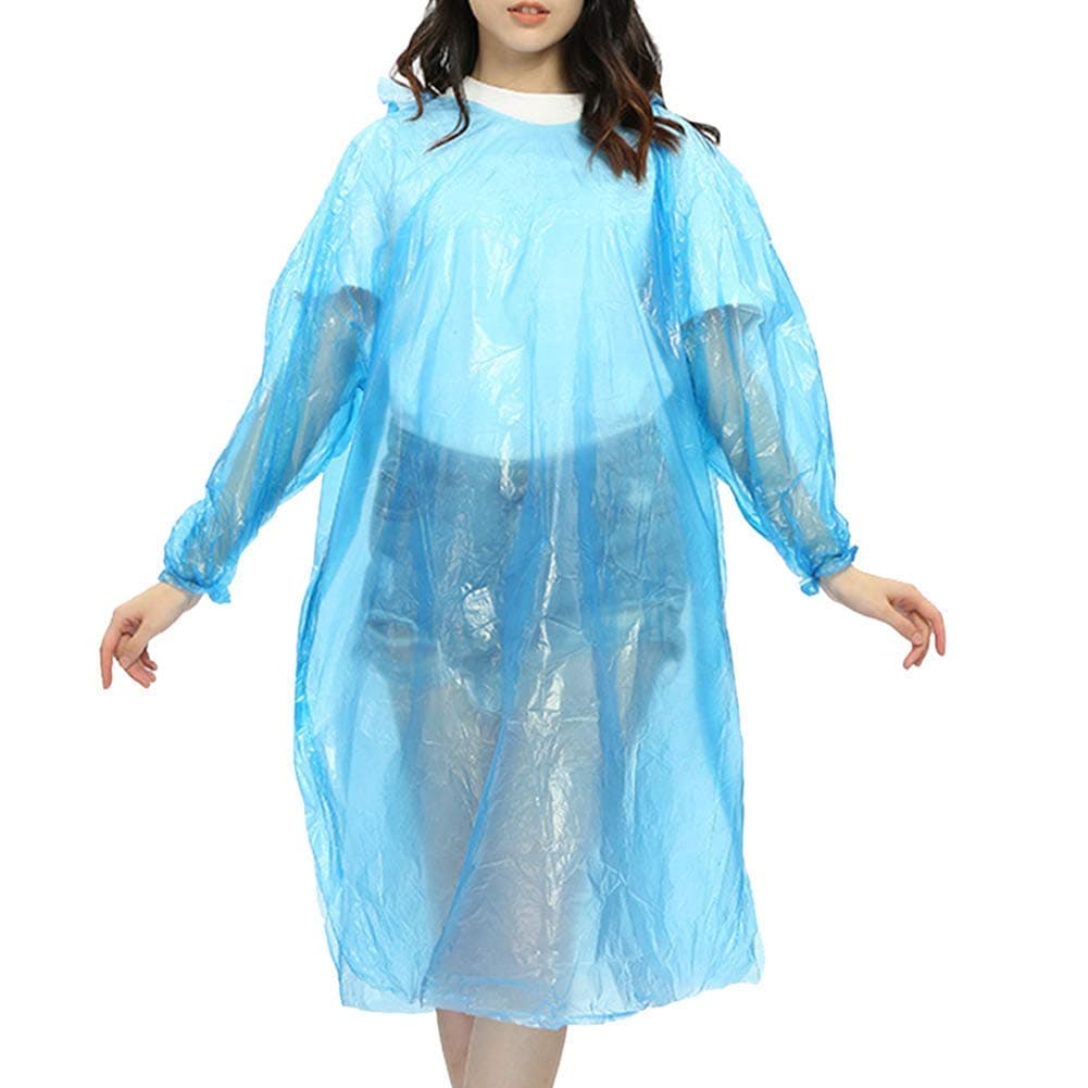 LUVINA Extra Thick Disposable Rain Coat Emergency First Small Sized Raincoat for Unisex (Multi Color Send) 3pcs Combo