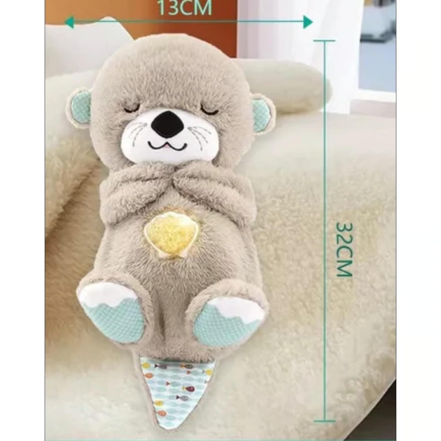 Super Toy Breathing Teddy Bear Soft Toy 10" Huggable Heart Beat Stuffed Animal Plush Cute Teddy Bear Stuffed Toy for Kids & Adult - Birthday Gift Valentine Day - 25cm