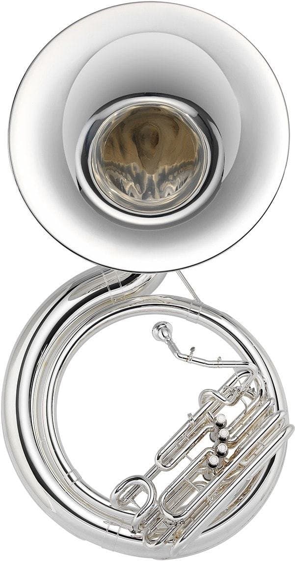 Jupiter University Quad 4 Valve Silver BBb Sousaphone, JSP1110S