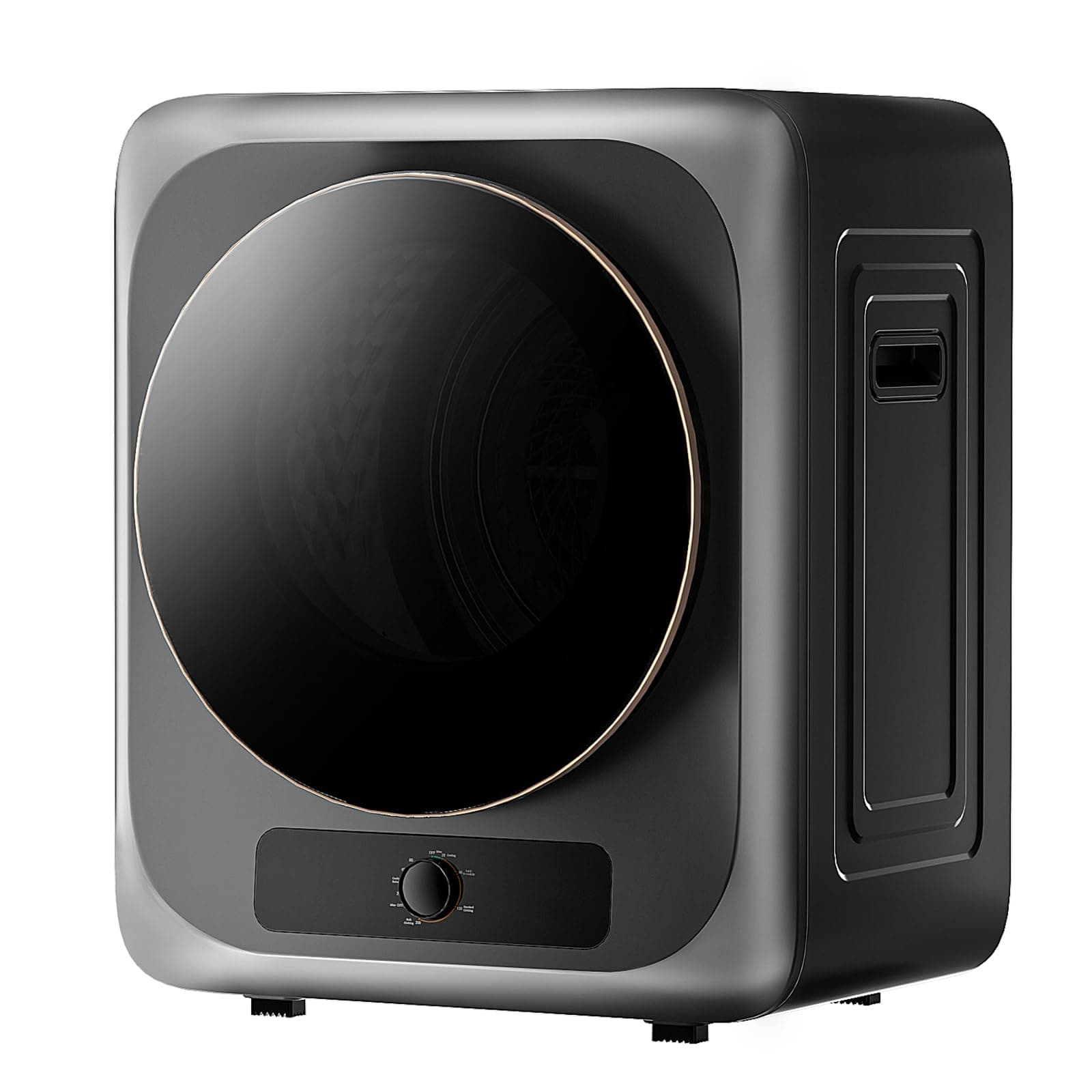 VCJ Portable Clothes Dryer for Apartment, 1.5 Cu.ft Compact Mini Electric Dryer with 5 Drying Modes, Stainless Steel Tub, Simple Knob Control, Dryer Machine for Dorm, RV, Small Space