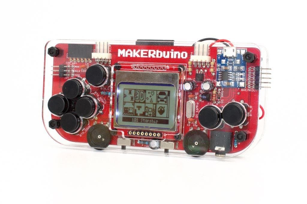 MAKERbuino TAO6070 Build Your Own Video Game Console DIY STEM Learning Kit (Without Tools)