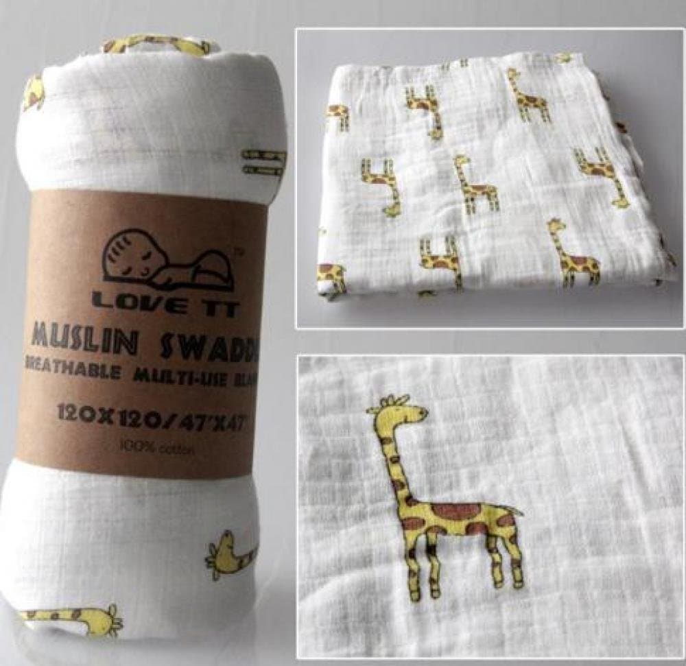 1Pcs Muslin Cloth Cotton Baby Swaddles Newborn Baby Blankets Double Layer Gauze Bath Towel Hold Wraps bronntanas leanbh táirge