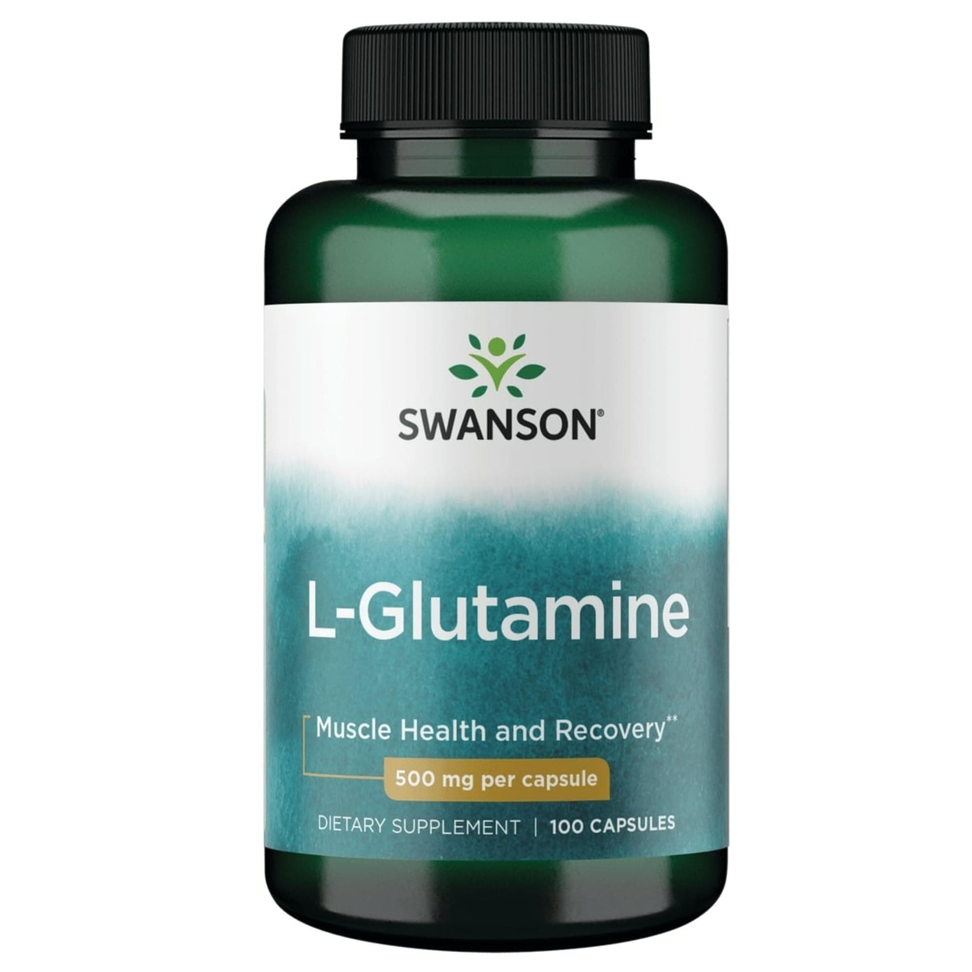 Amino Acid L-Glutamine 500 Milligrams 100 Capsules
