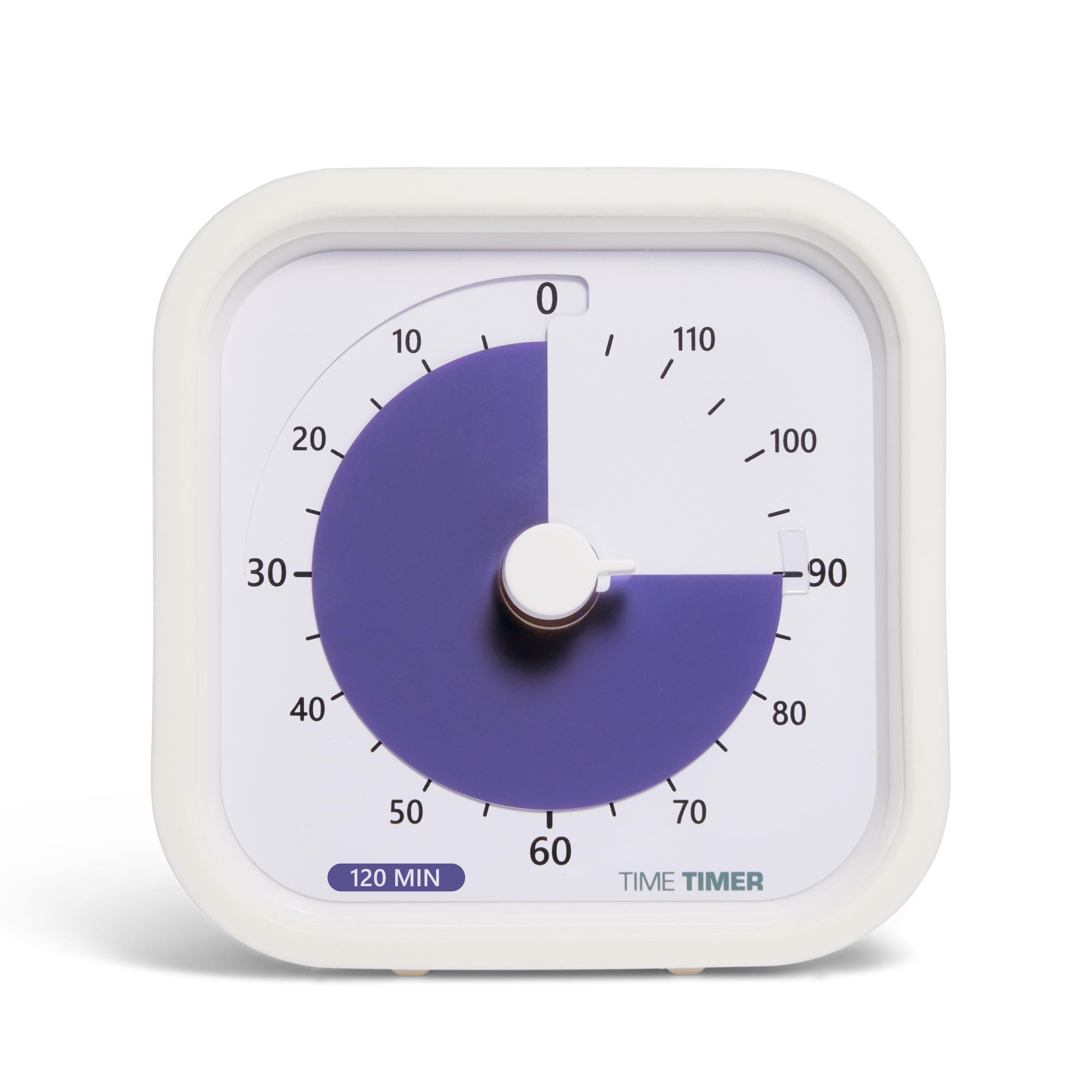 120 Minute MOD Education Edition ⁠— Visual Timer with Desktop Software for Kids Classroom Learning, Testing Timer, Study Tool and Office Meetings with Silent Operation (White - 120min)