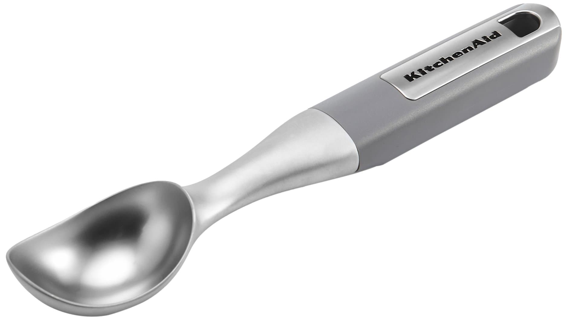 KitchenAid Gourmet Stainless Steel Ice Cream Scoop, Storm Gray