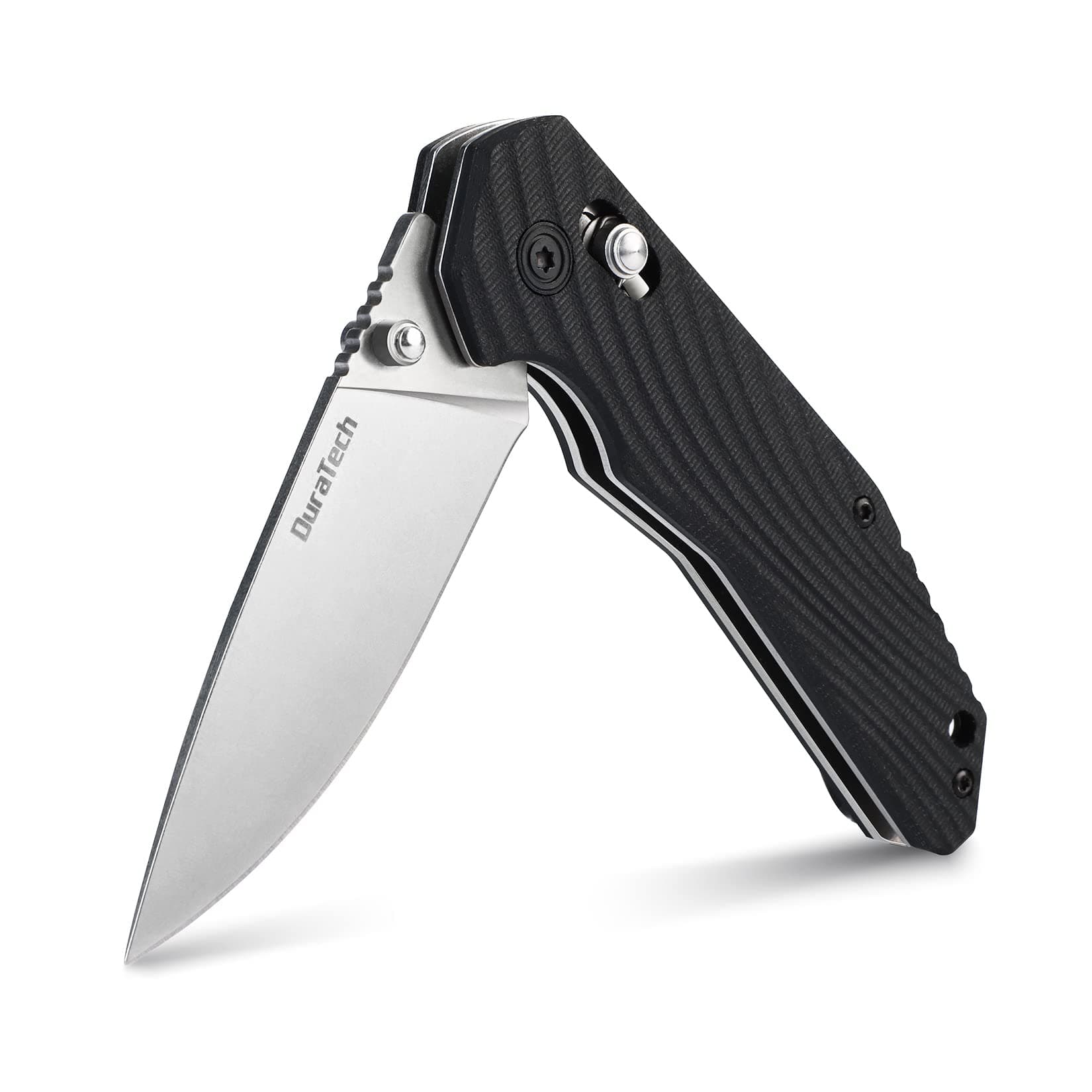 Folding Pocket Knife, EDC Pocket Knife with Stainless Steel Blade, G10 Handle Folding Knives, Drop Point Blade, Carry Pocket Clip
