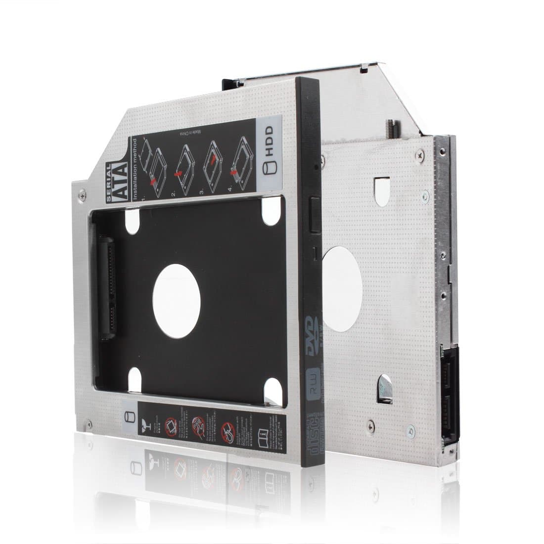 9.5mm/0.4in Universal Second HDD Hard Drive UltraBay Slim Caddy Module Adapter for Lenovo Y400 Y500