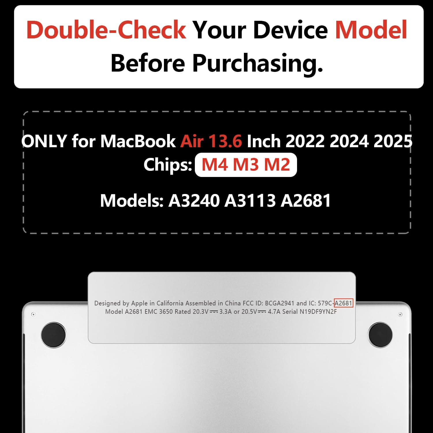 TWOLSKOO for M4 MacBook Air 13.6 inch Case 2025-2022 Release M4 A3240 M3 A3113 M2 A2681, Plastic Hard Shell & Screen Protector & Keyboard Cover & Trackpad Film, Purple Peony