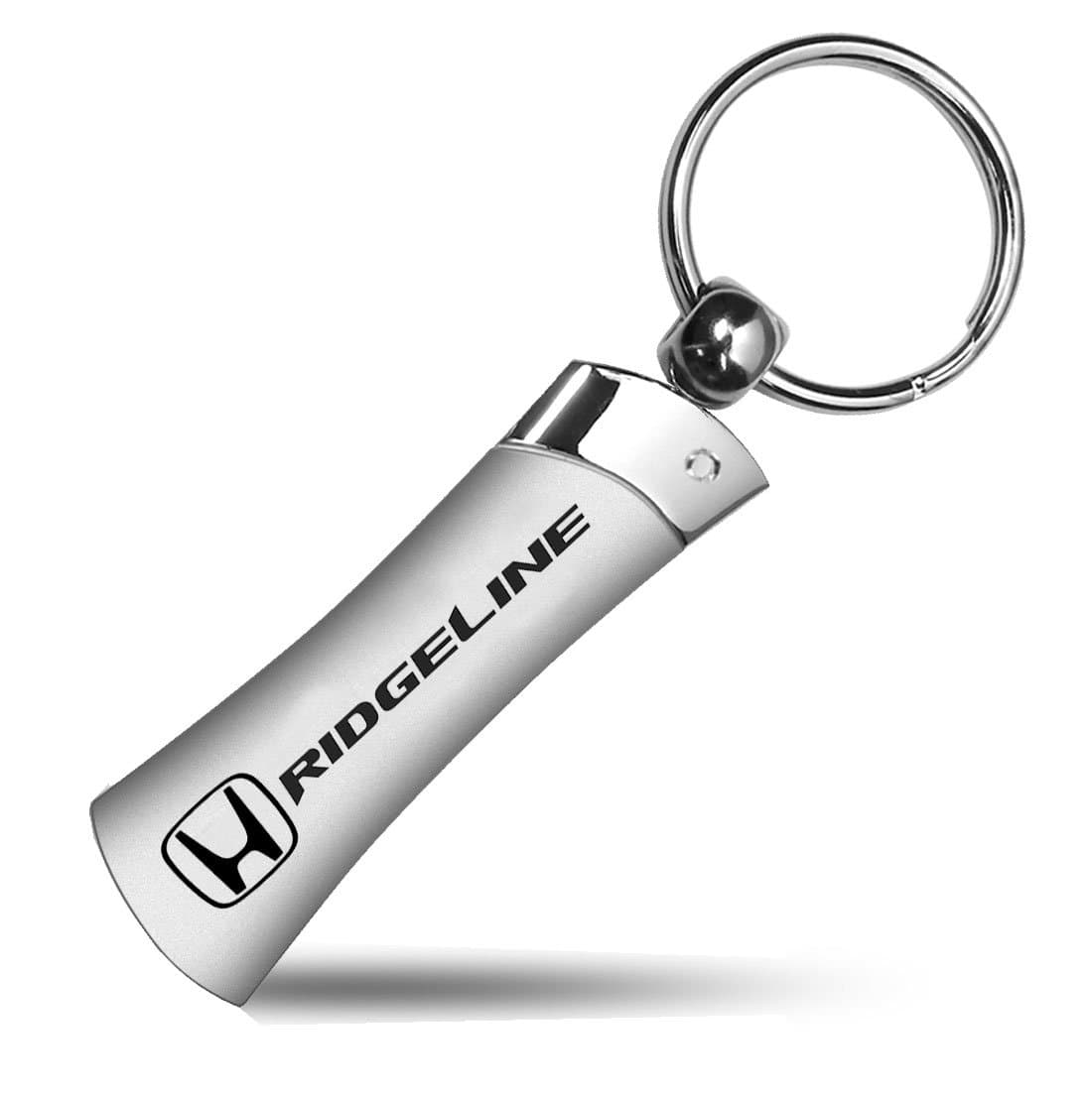 Compatible with Honda Ridgeline Blade Chrome and Brushed Metal Key Chain Ring Fob - Bundle with Driving Style Decal