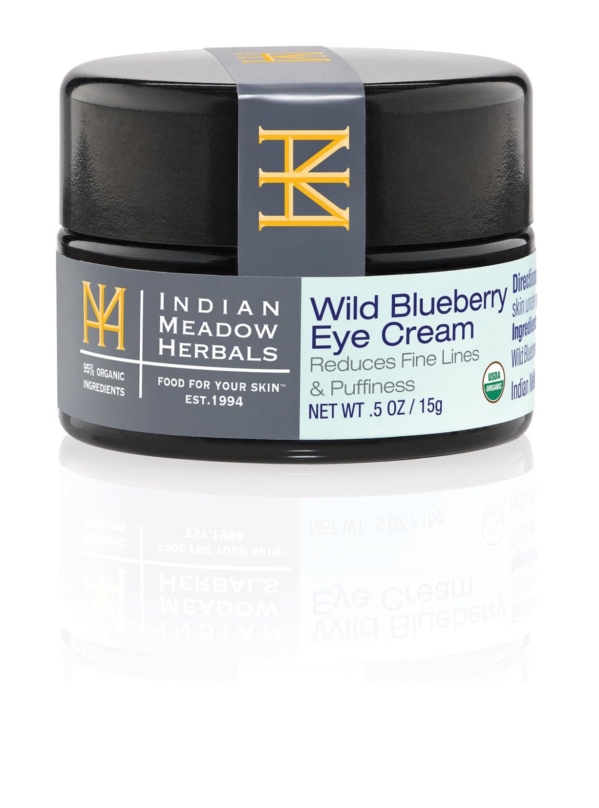 Indian Meadow Herbals Wild blueberry eye cream 0.5oz USDA Certified