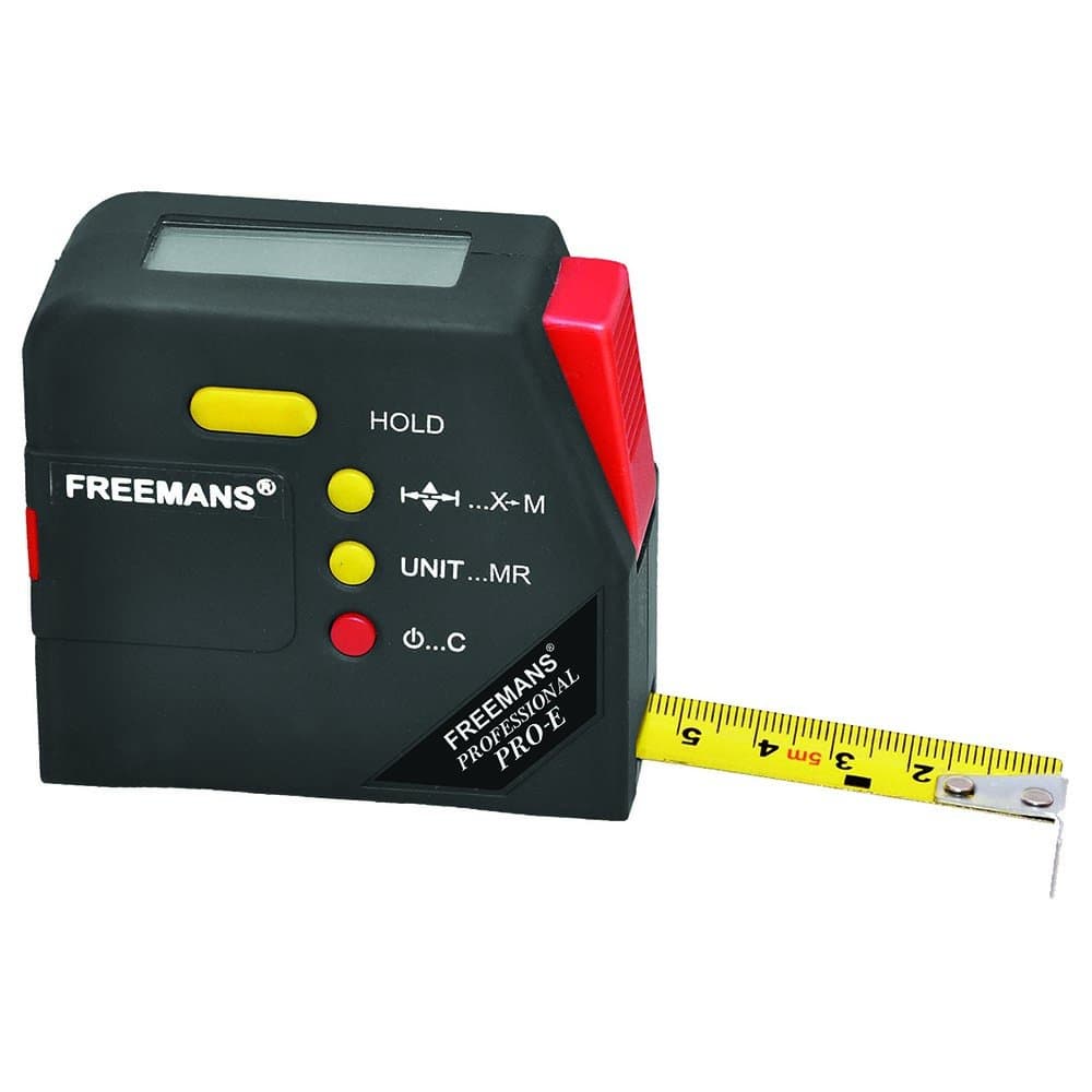 FREEMANS Digital Measuring Tape (5 m, 19 mm, Black)