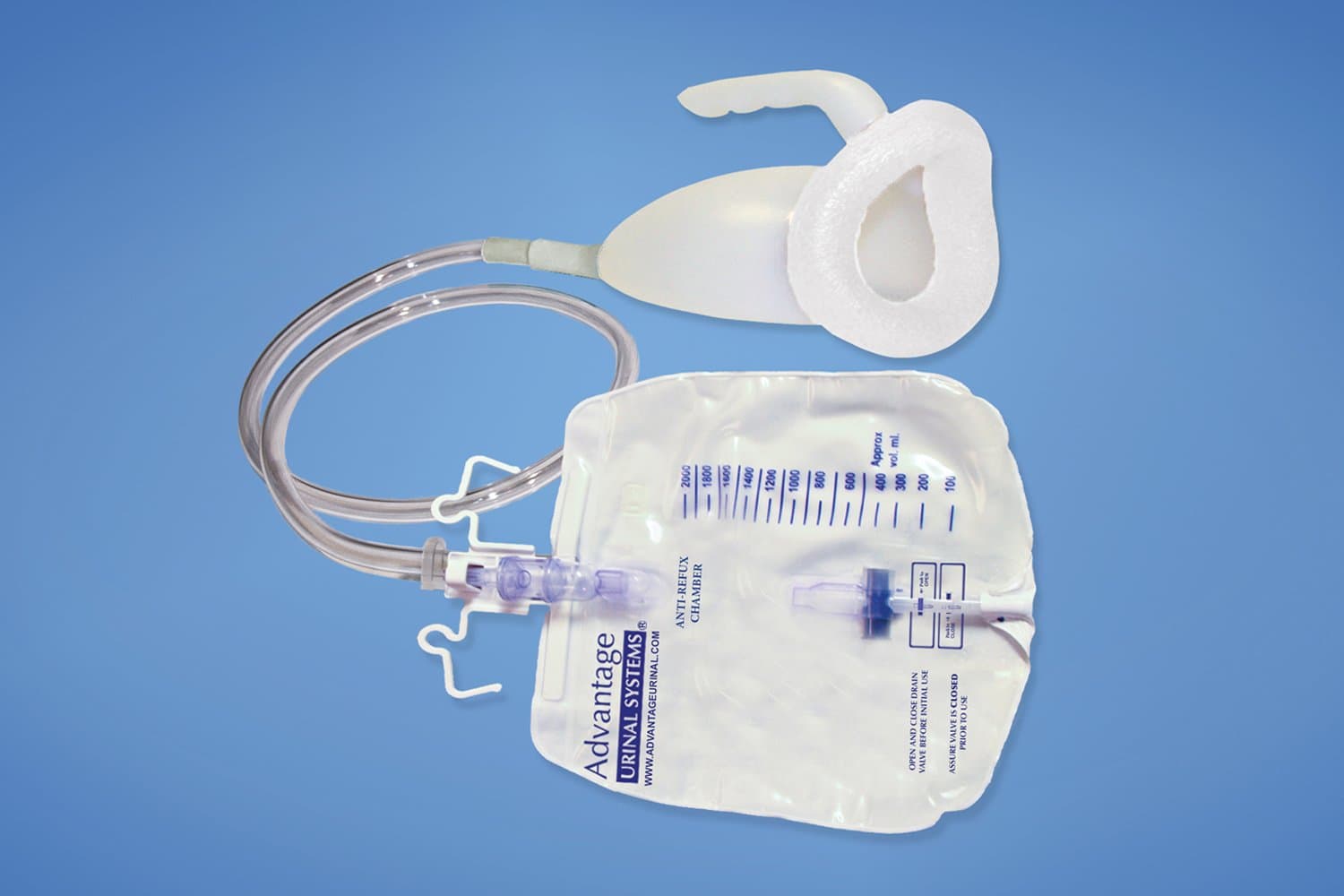 Reusable Portable Ultra Comfort Fit Female Advantage Urinal System with Spill Proof Collection Bag