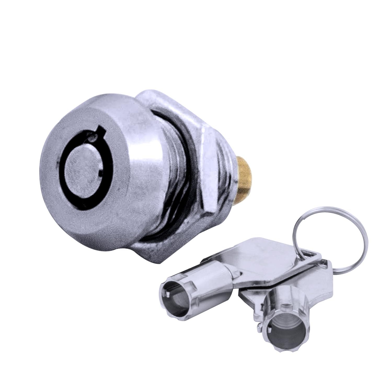 FJM Security 2615B-KD Miniature Tubular Push Locks with Chrome Finish, Keyed Different