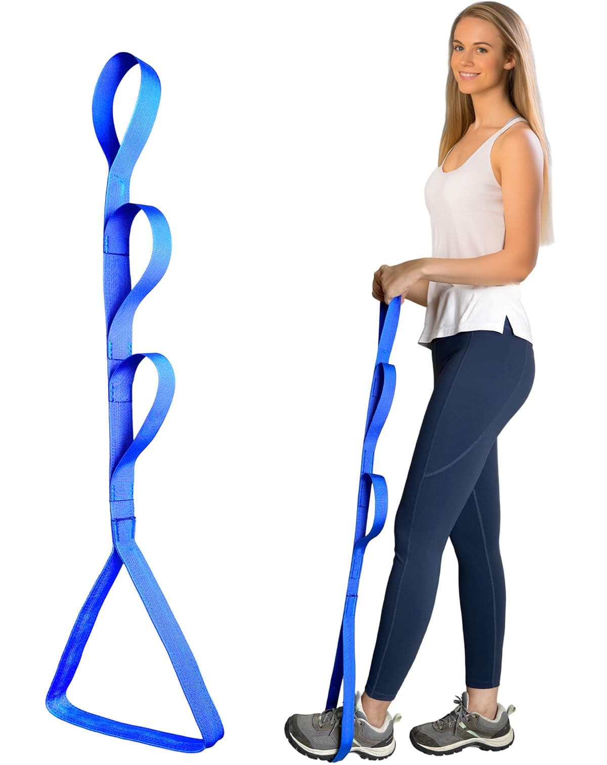 42 Inch Leg Lifter, Leg Lifter After Hip Replacement, Leg Lifter for After Knee Surgery, Leg Lifter Strap Rigid with Multi Loops, Leg Lifters Getting Legs in and Out of Bed, Car, Couch, Wheelchair