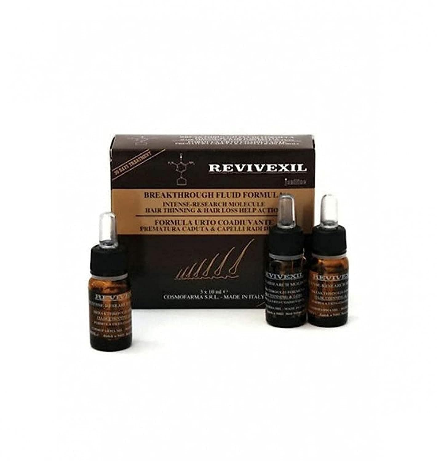 Revivexil Breakthrough Scalp and Hair Therapy Fluid Formula, 3-Count