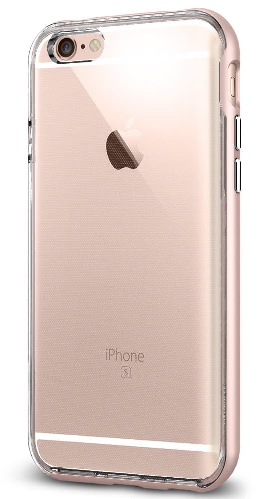 iPhone 6s Case, Spigen [Neo Hybrid EX] PREMIUM BUMPER [Rose Gold] Clear TPU / PC Frame Slim Dual Layer Premium Case for iPhone 6 (2014) / 6s (2015) - Rose Gold (SGP11725)