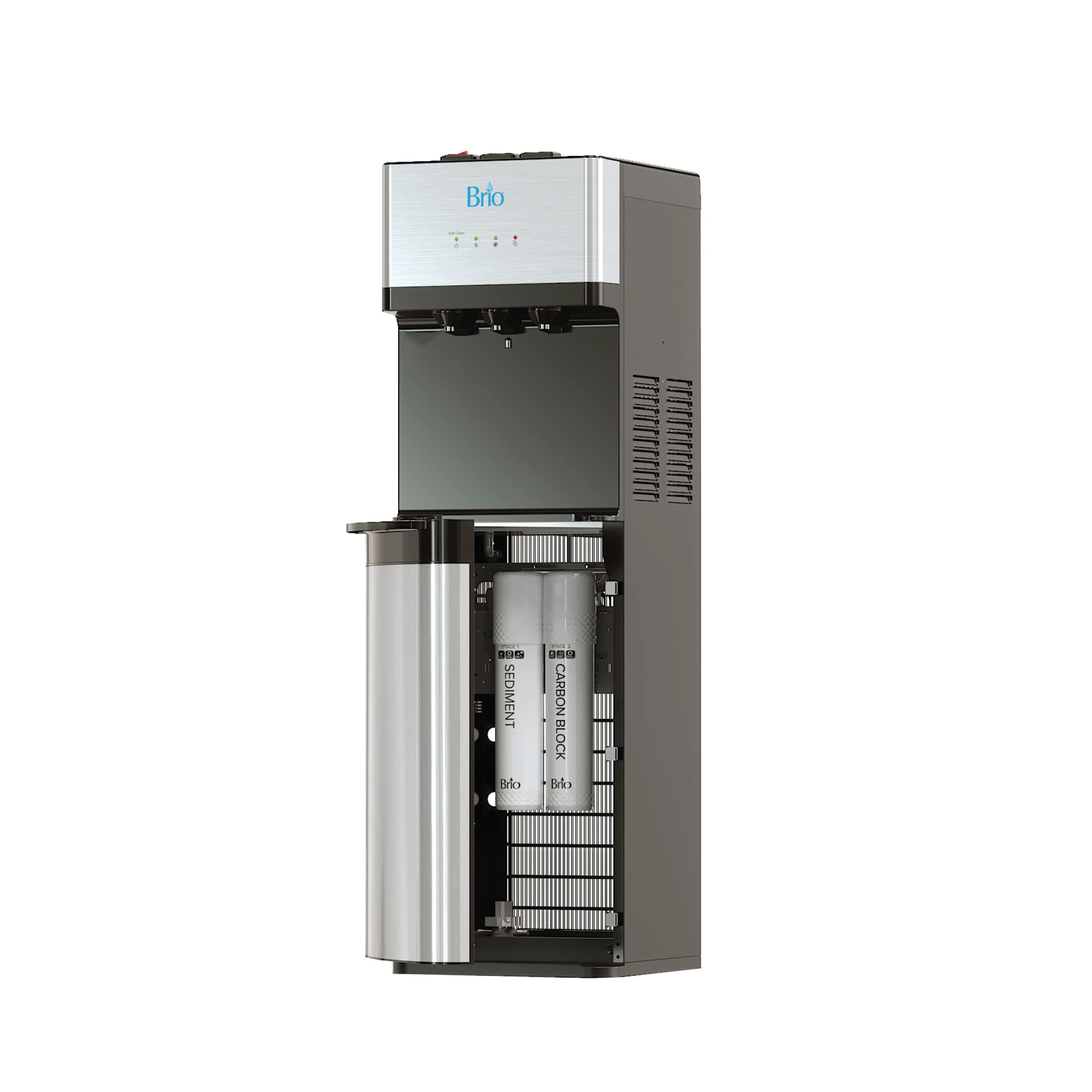 520 UV Self-Cleaning Bottleless Water Cooler Dispenser, UL Certified | Built-in 2 Stage Filtration (2 Free Replacement Filters Included) Reduces PFAS & Microplastics | 3 Temp (Hot Cold, Room)
