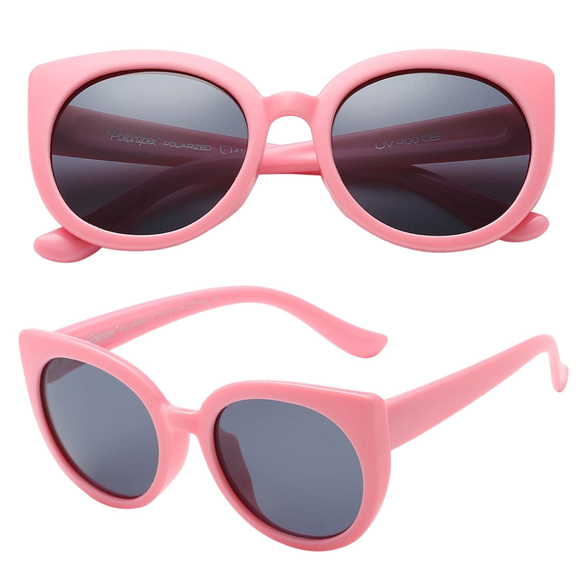 Girls Sunglasses - Elastic Cat Eye Kids Sunglasses - Toddler Girl Sunglasses - BPA Free 100% UV Protection