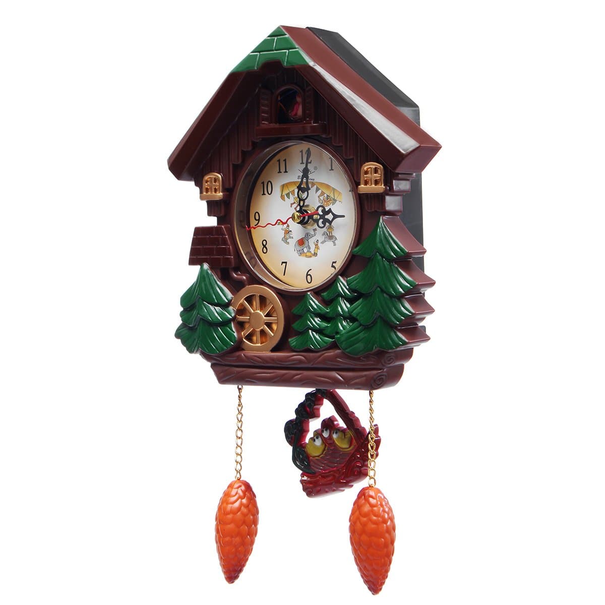HAPYLY Cartoon Wall Cuckoo Clock Creative for Children's Room Classroom Bedroom Wall Decor Gift