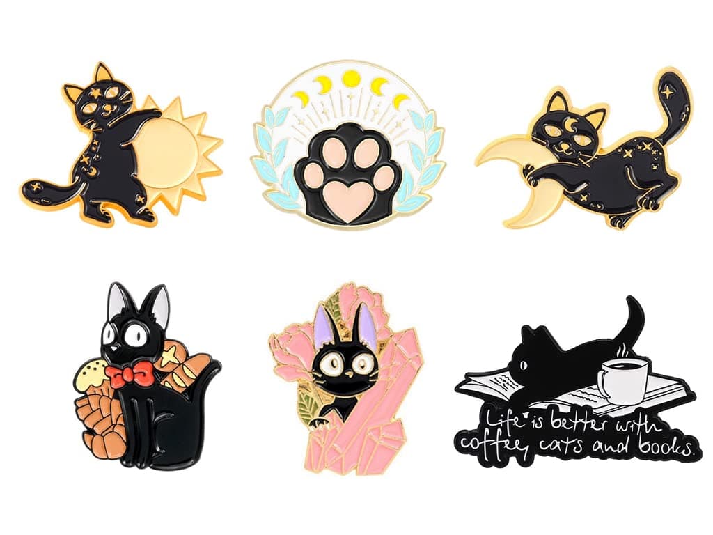 Cute Animal Enamel Pins Set-Enamel Pins for Backpacks Cute Pins for Jackets Enamel Pin Set for Bookbags Lapel Pin