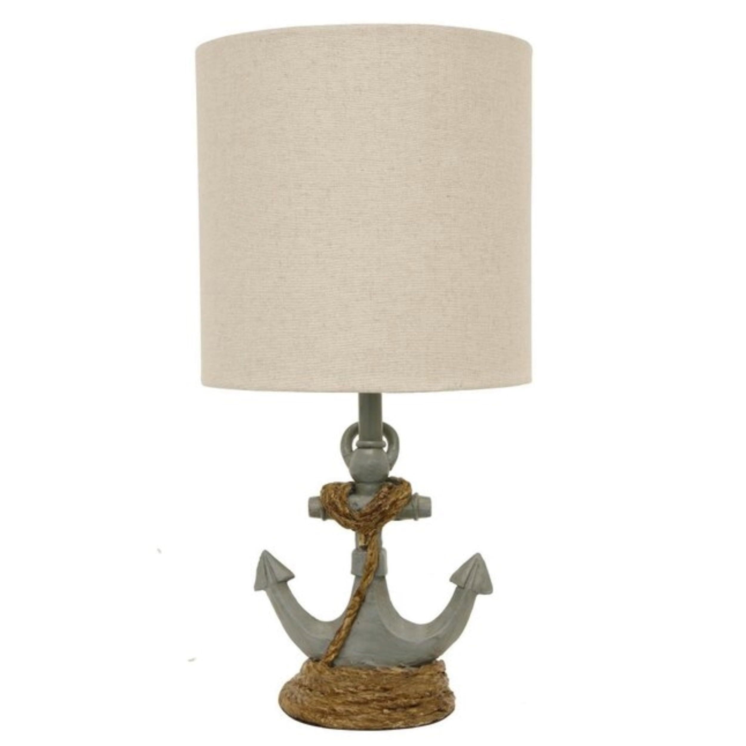 Decor Therapy Saylor Anchor Accent Lamp, Antique Iced Blue