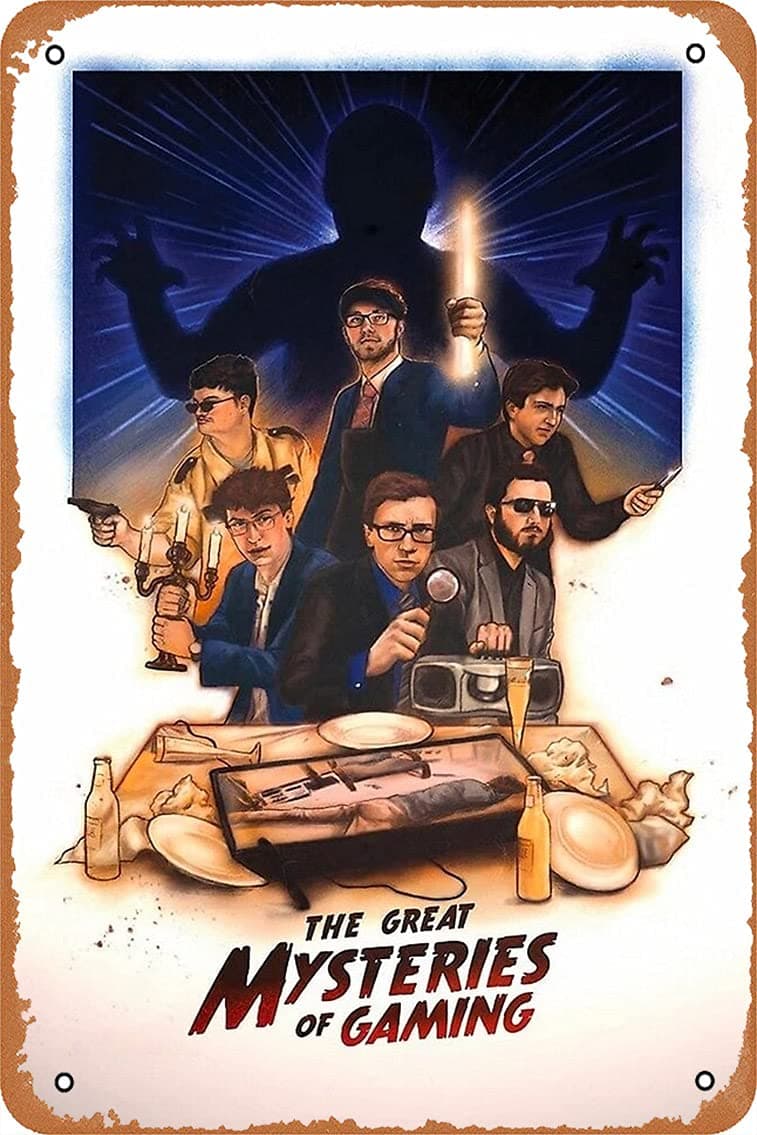 Shvieiart Wall Decor Sign - Scott The woz The Great Mysteries of Gaming Poster - 8X12 Inch Vintage Look Metal Sign,Bar, Man CAVE Art Decoration