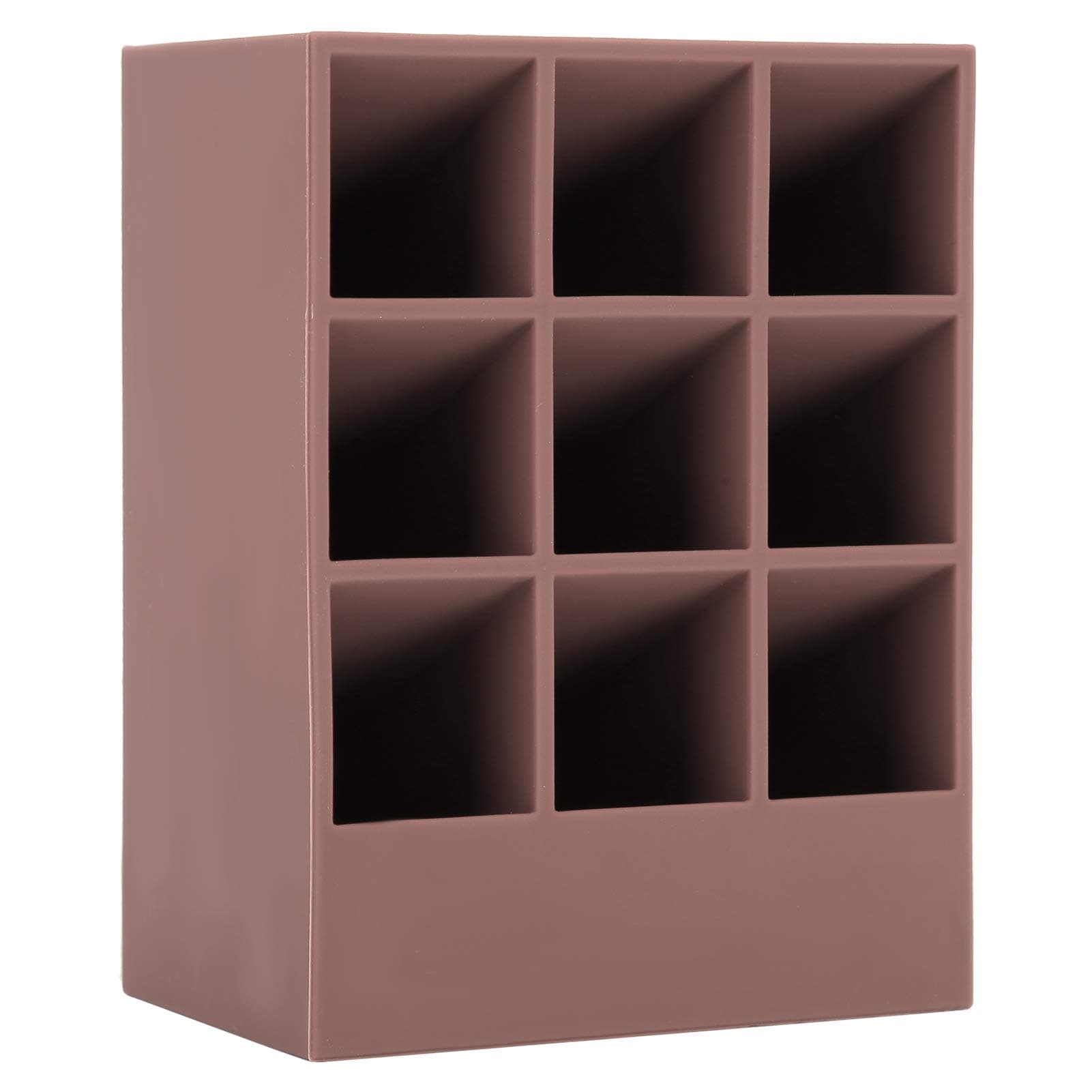 ADIUM 9 Slot Display Holder Can Be Combined and Used at Will Good Resilience Lipstick Holder, for Women Home Girls Office(Pink Purple-9 Grid Lipstick Box)