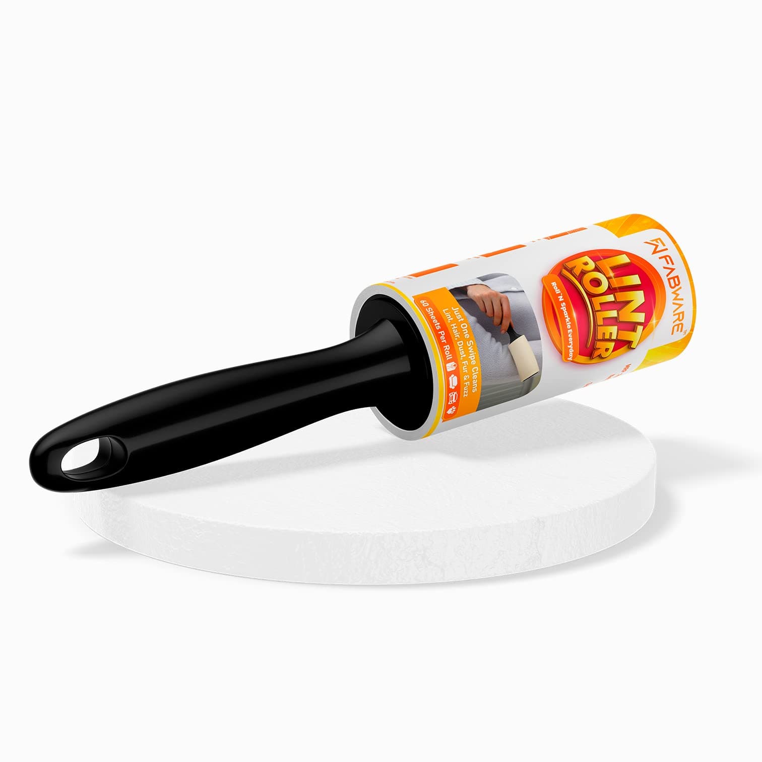 Lint Remover for Clothes - Sticky Lint Roller for Clothes, Furniture, Wool, Coat, Car Seats, Carpet, Fabric, Dust Cleaner, Pet Hair Remover with 1 Handle & 1 Refill Total 60 Sheets & 1 Cover