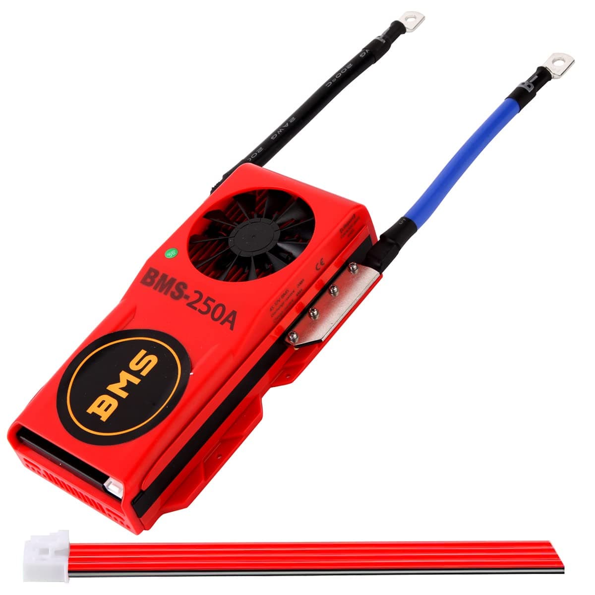 HiXiMi LiFePO4 BMS 4S 12V 250A Lithium Iron Phosphate Battery Management System with Cooling fan and Balance Leads Wires for DIY LiFePO4 3.2V Battery Cells