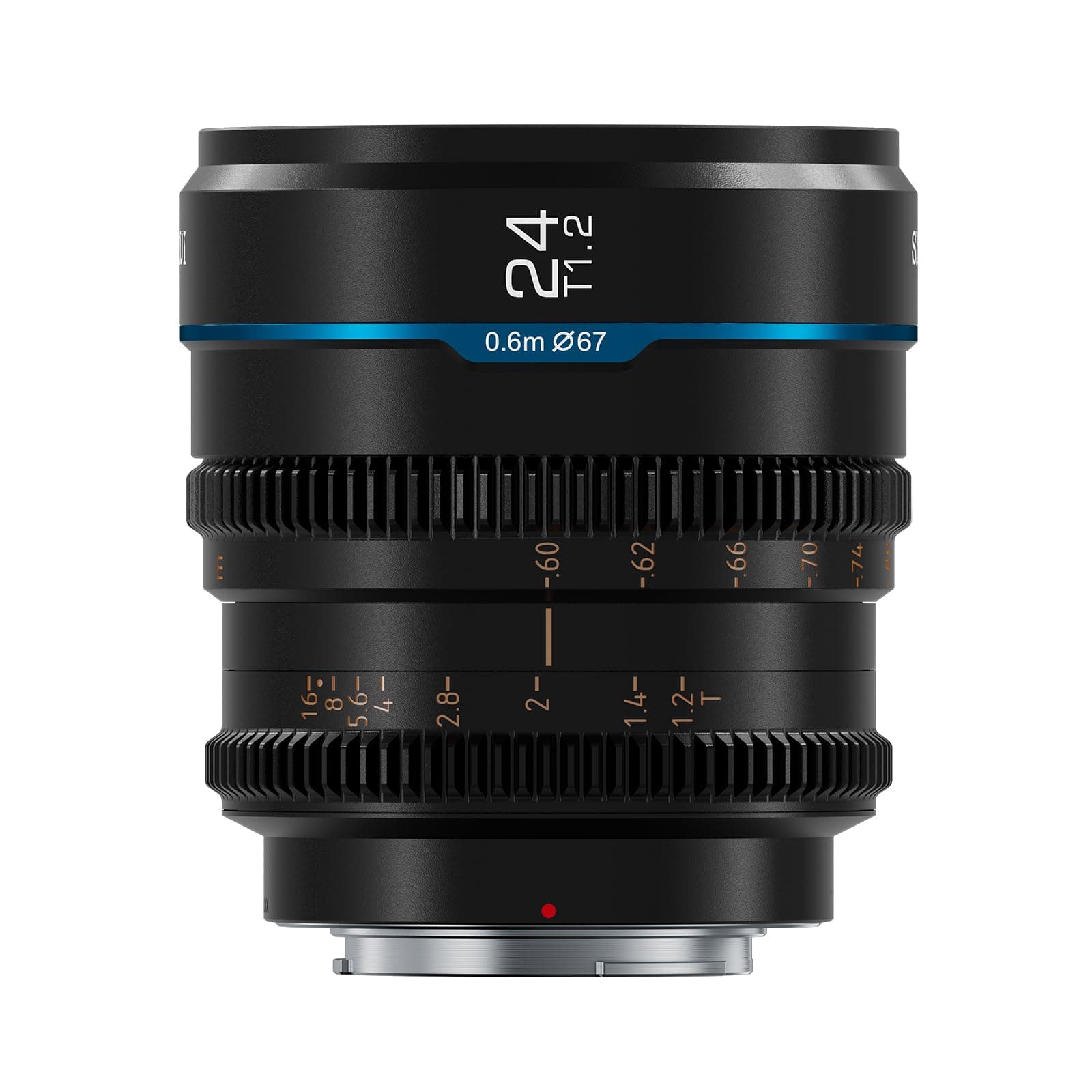 SIRUI Night Walker 24mm S35 Manual Focus Cine Lens, T1.2 Large Aperture Lens for E Mount Cameras, FX30, ZVE-10, A6500, A6600 (MS24E-B, Black)
