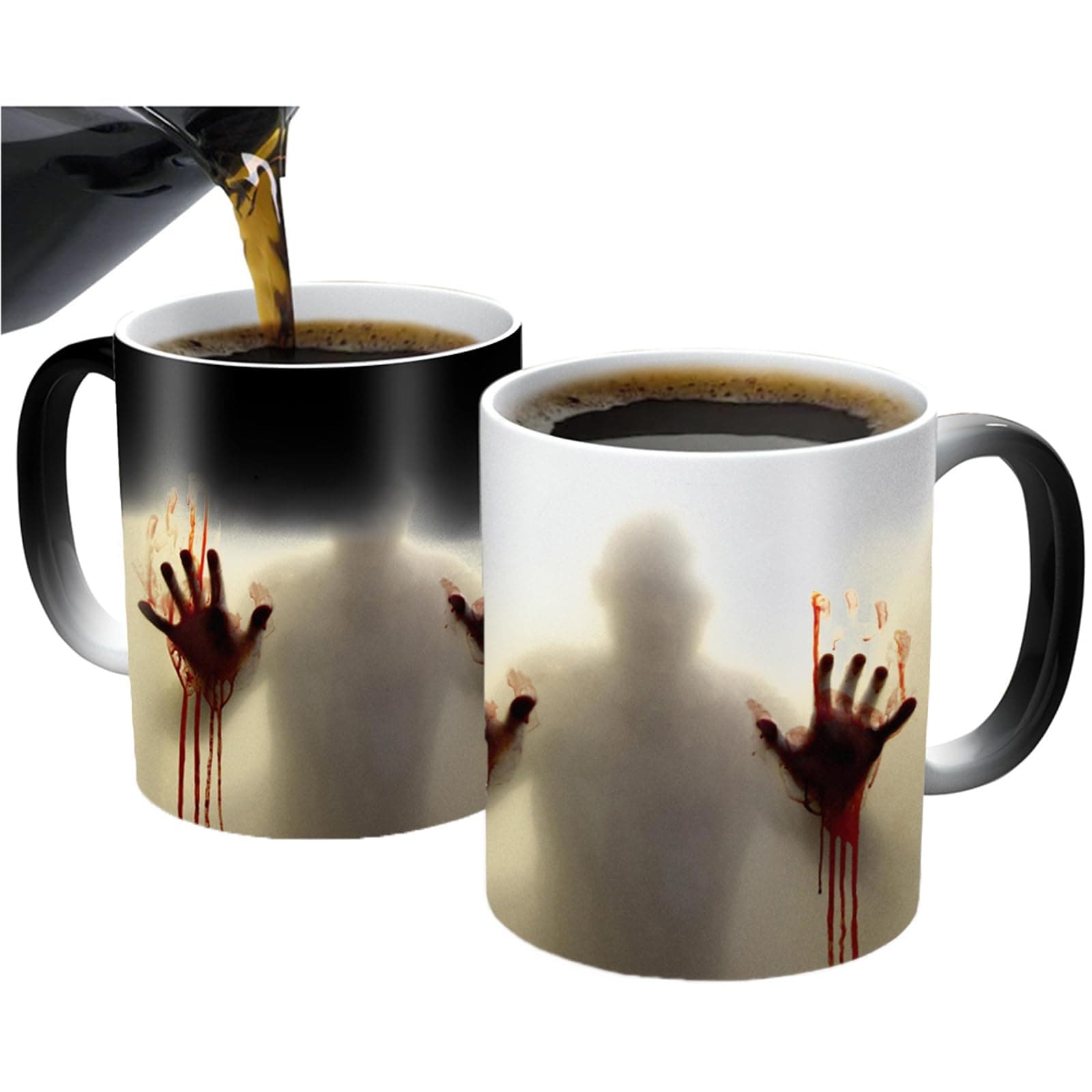 Aigori Horror Gifts for Men Women Adults, Halloween Coffee Mug (11oz) - Color Changing Zombie Ceramic Mug, Spooky Cup - Novelty Gifts for Halloween Christmas Birthday Mom Dad Friends (1pc)