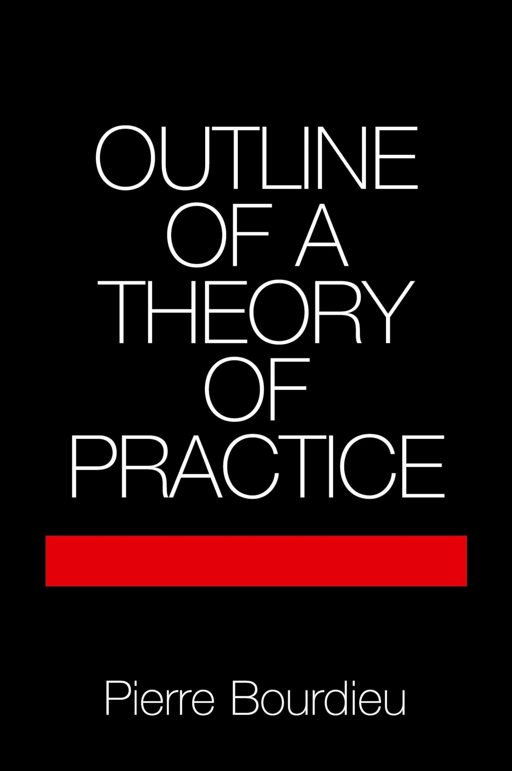 Outline of a Theory of Practice (Cambridge Studies in Social and Cultural Anthropology, Series Number 16)