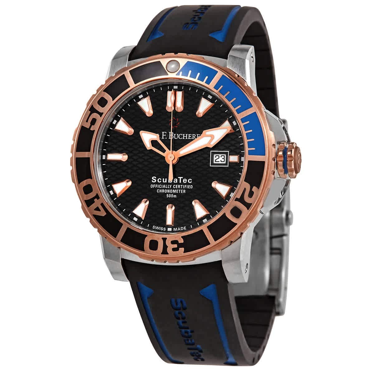 Carl F Bucherer Patravi ScubaTec Rose Gold Steel Men's Watch Model 00.10632.24.33.01