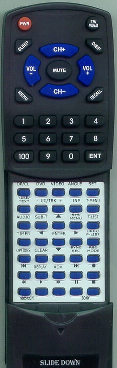 Replacement Remote Control for Sony RDRVX560, RMTD255A, RDRVX535, 988512077