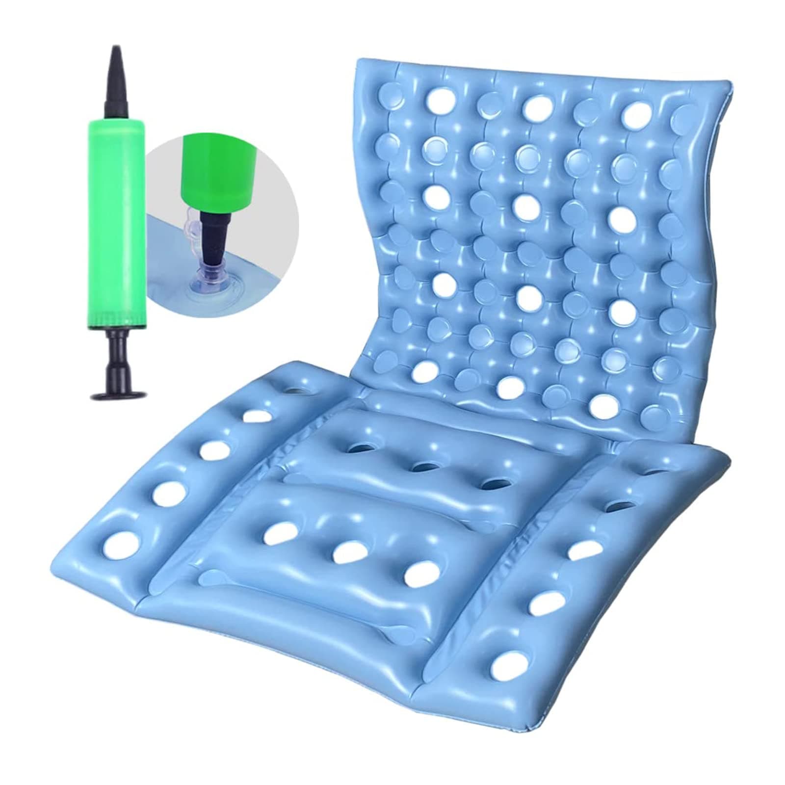 Wheelchair Cushions, Anti-Decubitus Wheelchair Inflatable Seat Cushions for Butt, Breathable Backrest Air Cushion Bed Sore Cushion for Pressure Sores, Portable Travel Seat Cushion for Long Sitting