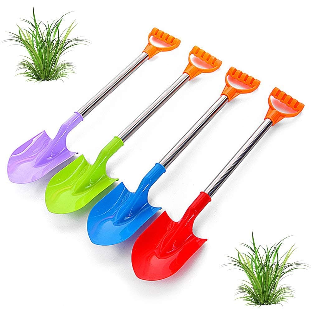 STOBOK 4pcs Mini Sand Shovels Beach Toys Sand Dredging Plastic Playing Toys Spade for Children