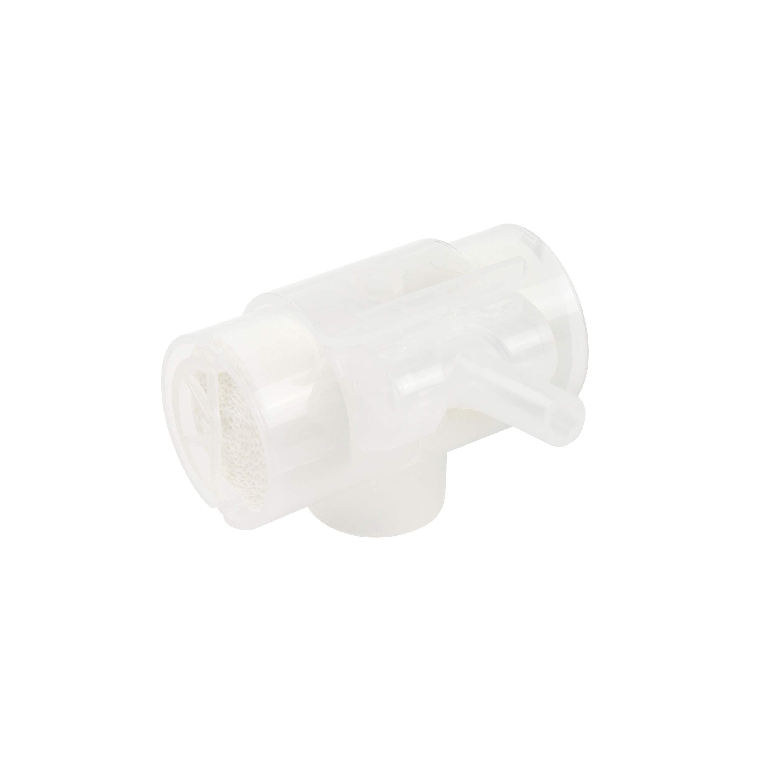 Dynarex Resp-02 Trach HME 1500 T-Shape Tracheostomy Heat Moisture Exchanger with Swivel O2 Port, 50 Count