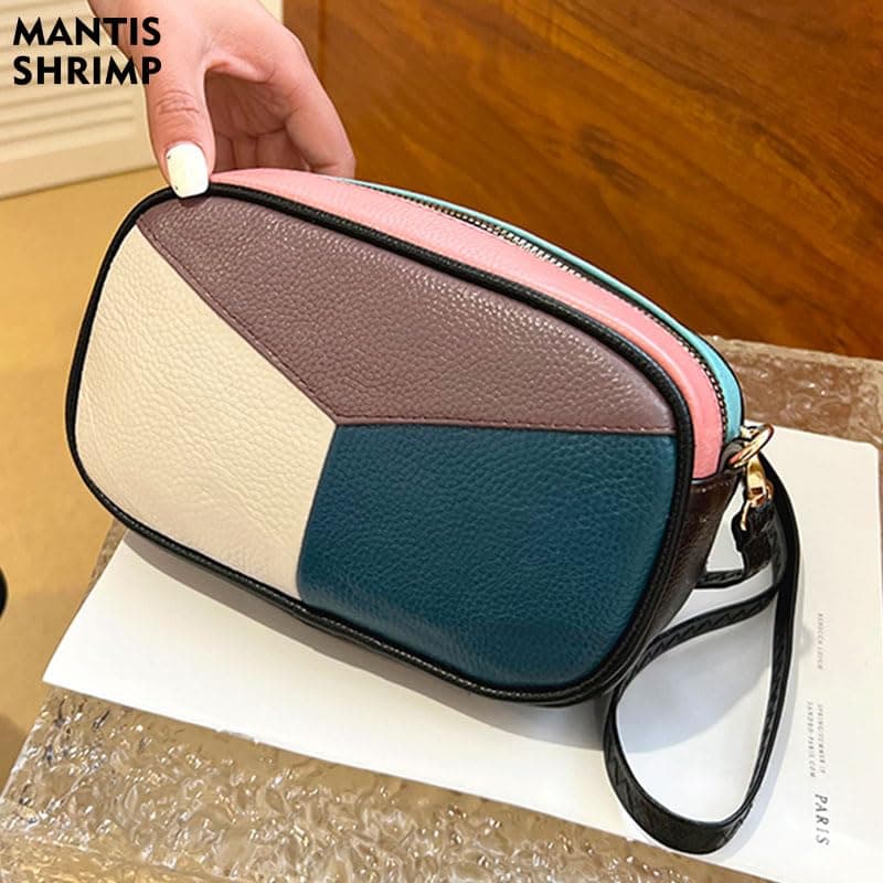 Genuines Leather Women Bags Random Color Bag for Woman Designer Messenger Bag Ladies Mobile Shoulder Crossbody Bag (Random color, 22cm5cm12cm)