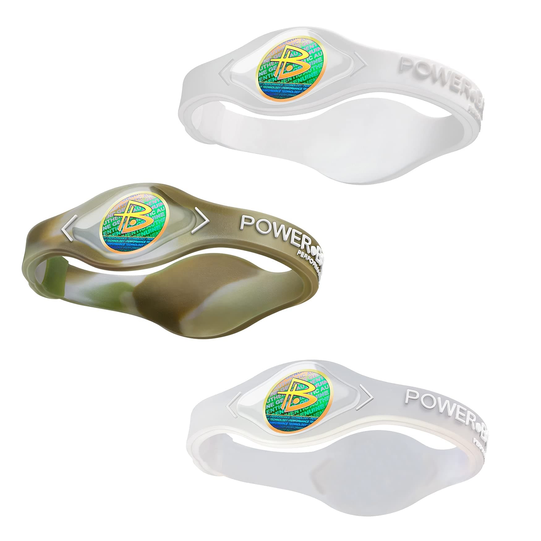 the Original Genuine Performance Wristband, Silicone rubber Wristbands Bracelets sports bracelet wristband for men women, power 3 pack bangles, safe Waterproof Lightweight durable, size of M+M+L（M 19.0CM/L 20.5CM)