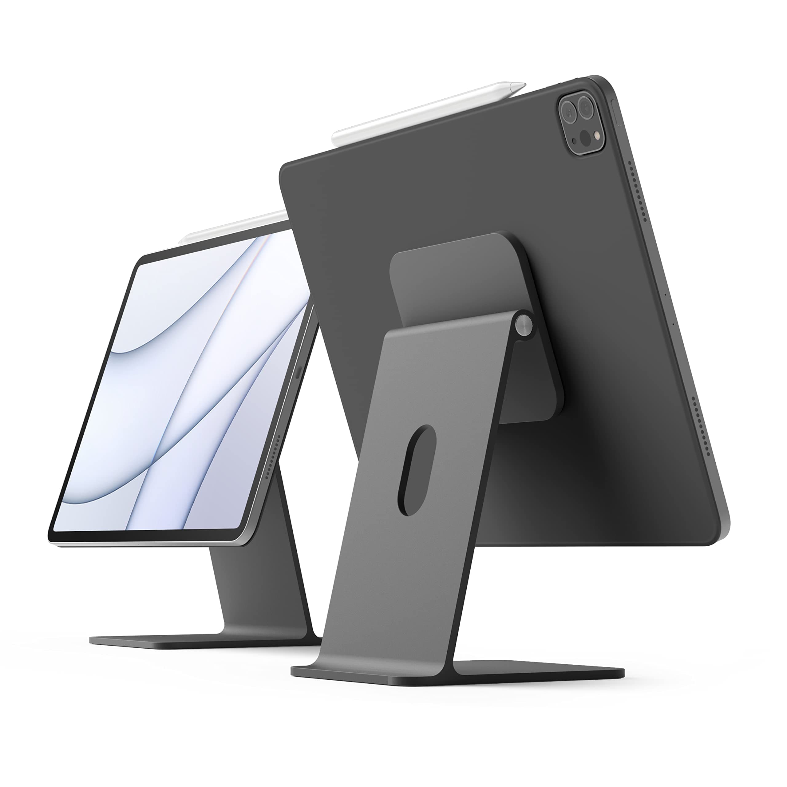 elago Premium iPad Magnetic Stand Designed for iPad Pro 12.9"(5th,4th Gen), 11"(3rd,2nd Gen), Air 10.9"(5th,4th Gen), Mini 8.3"(6th Gen, A17 Pro), 10.9"(10th Gen) [Dark Grey]