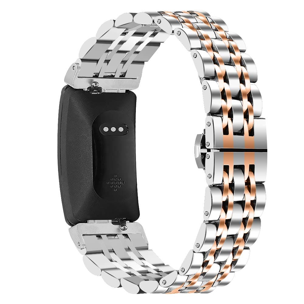 Ginamart Compatible with Fitbit Inspire 2/Inspire HR Strap, Women Men Metal Stainless Steel Replacement Watch Strap Accessory Wristband for Fitbit Inspire