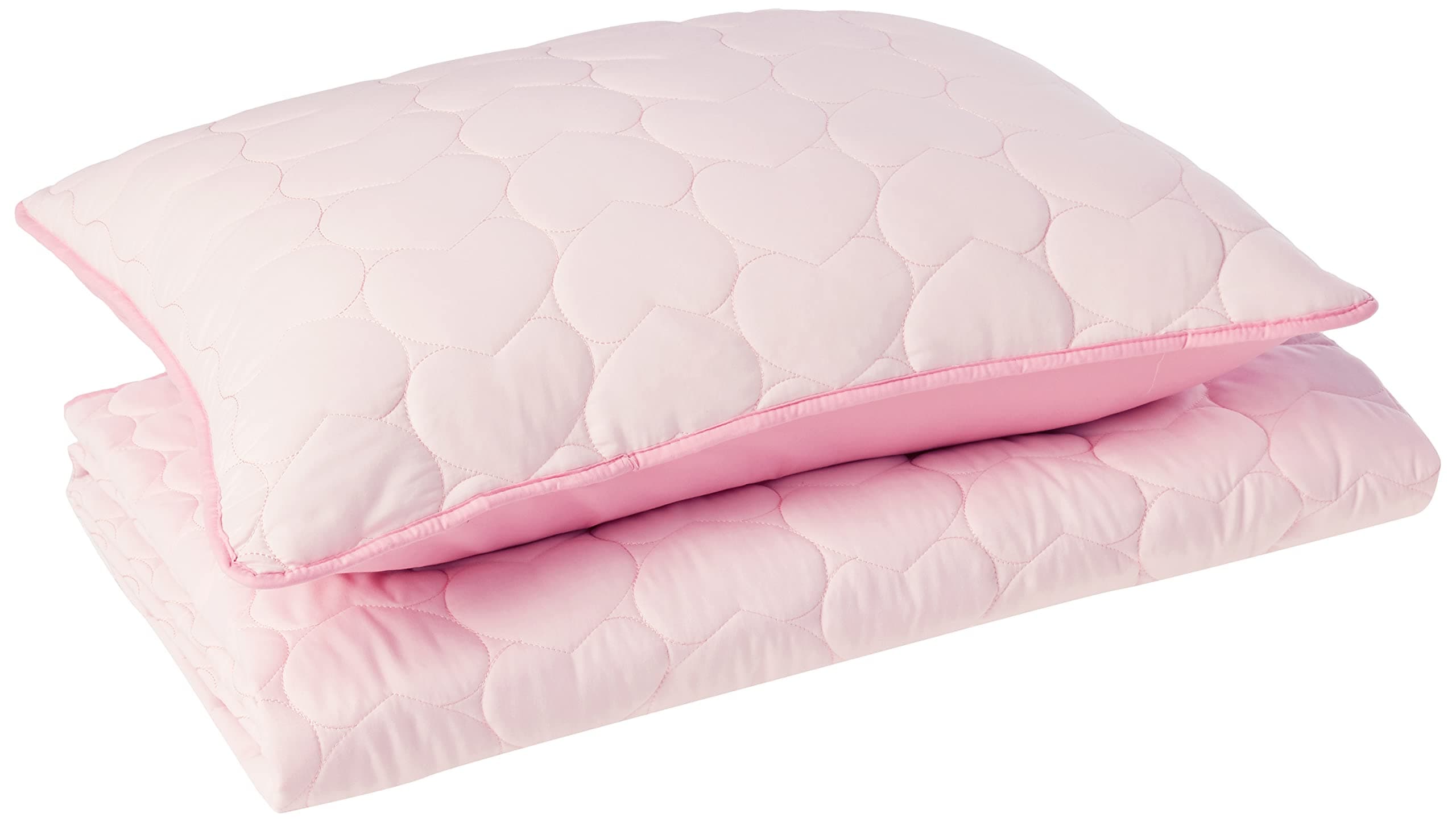 URBAN PLAYGROUND All Seasons Helaine Pink Quilt Set - 2 Piece Soft Brushed Microfiber Kids Bedding Set for Boys/Girls - Machine Washable (Twin)