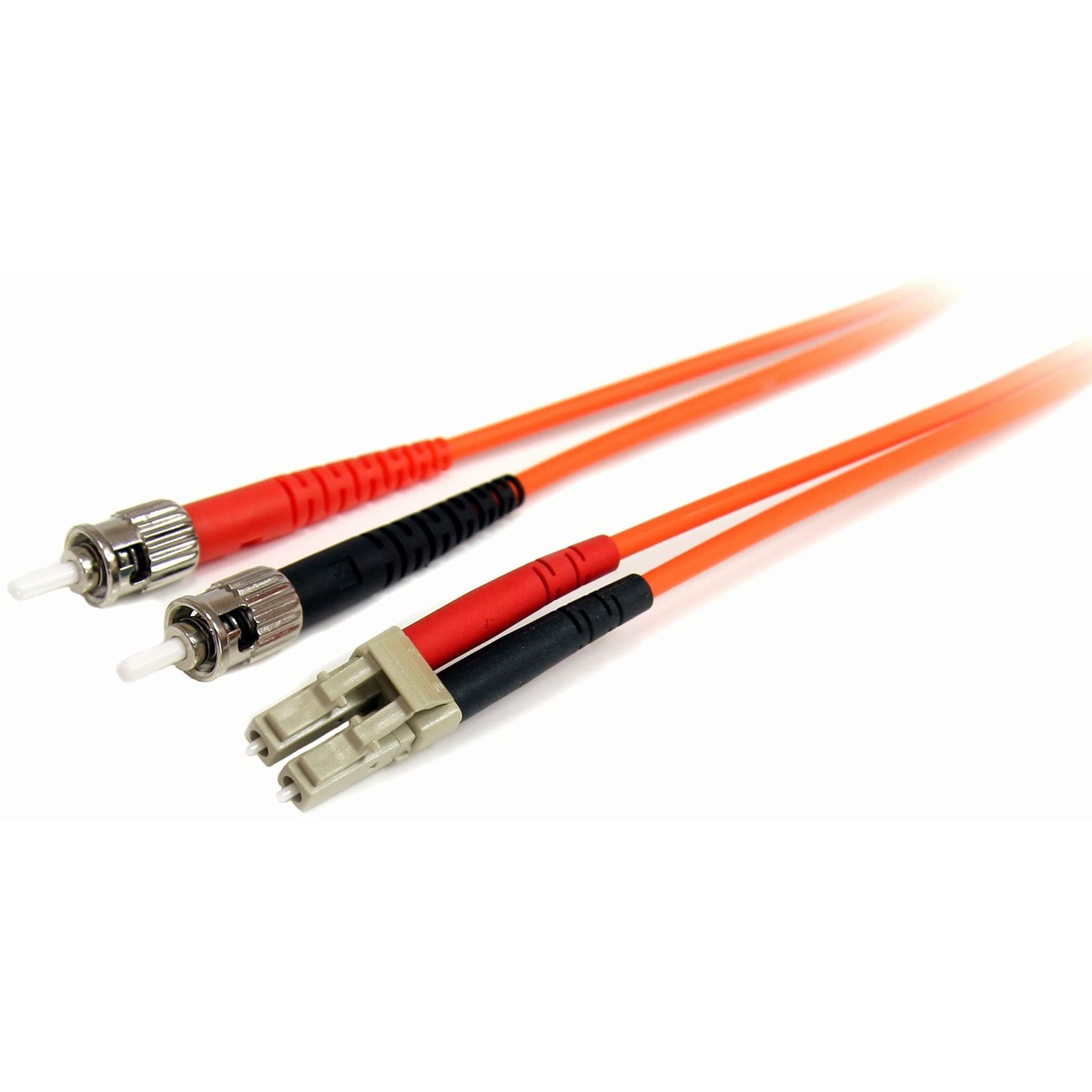 StarTech.com FIBLCST3 Duplex LC-ST Connector 3m Multimode 62.5 Micron Core / 125 Micron Core Diameter 2 Conductor Fiber Optic Cable (Optical Patch Cord)