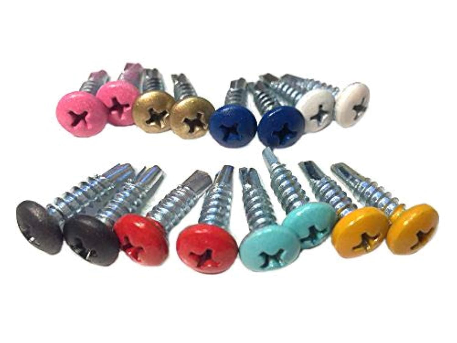 Lockoff Brand Multi-Colored Self-tapping Lacrosse Head Screws - 16 Pack
