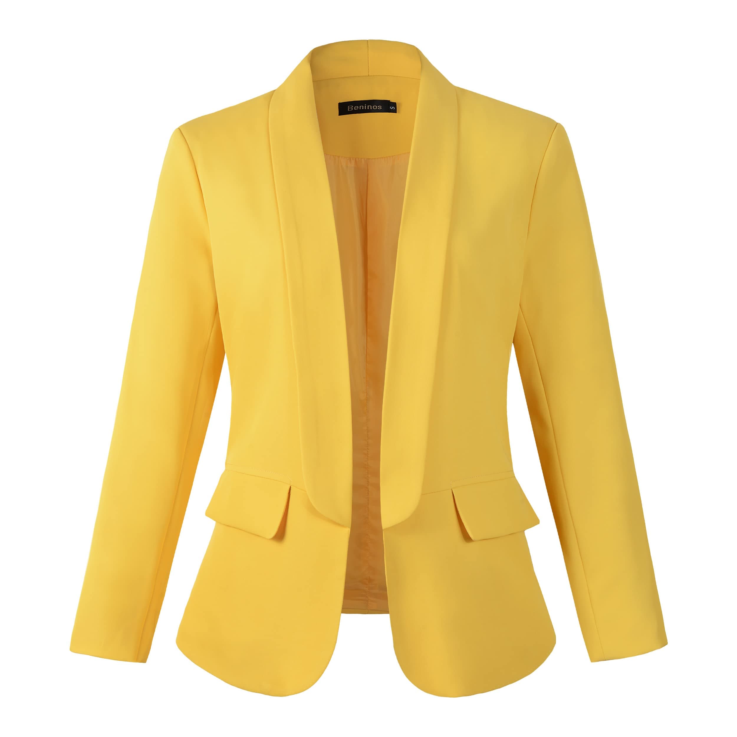 BeninosWomens Casual Long Sleeve Blazer Jackets with No Button